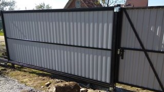 Купить сваи для ворот в Елабуга. Заказать ворота на сваях под ключ от 22000 руб